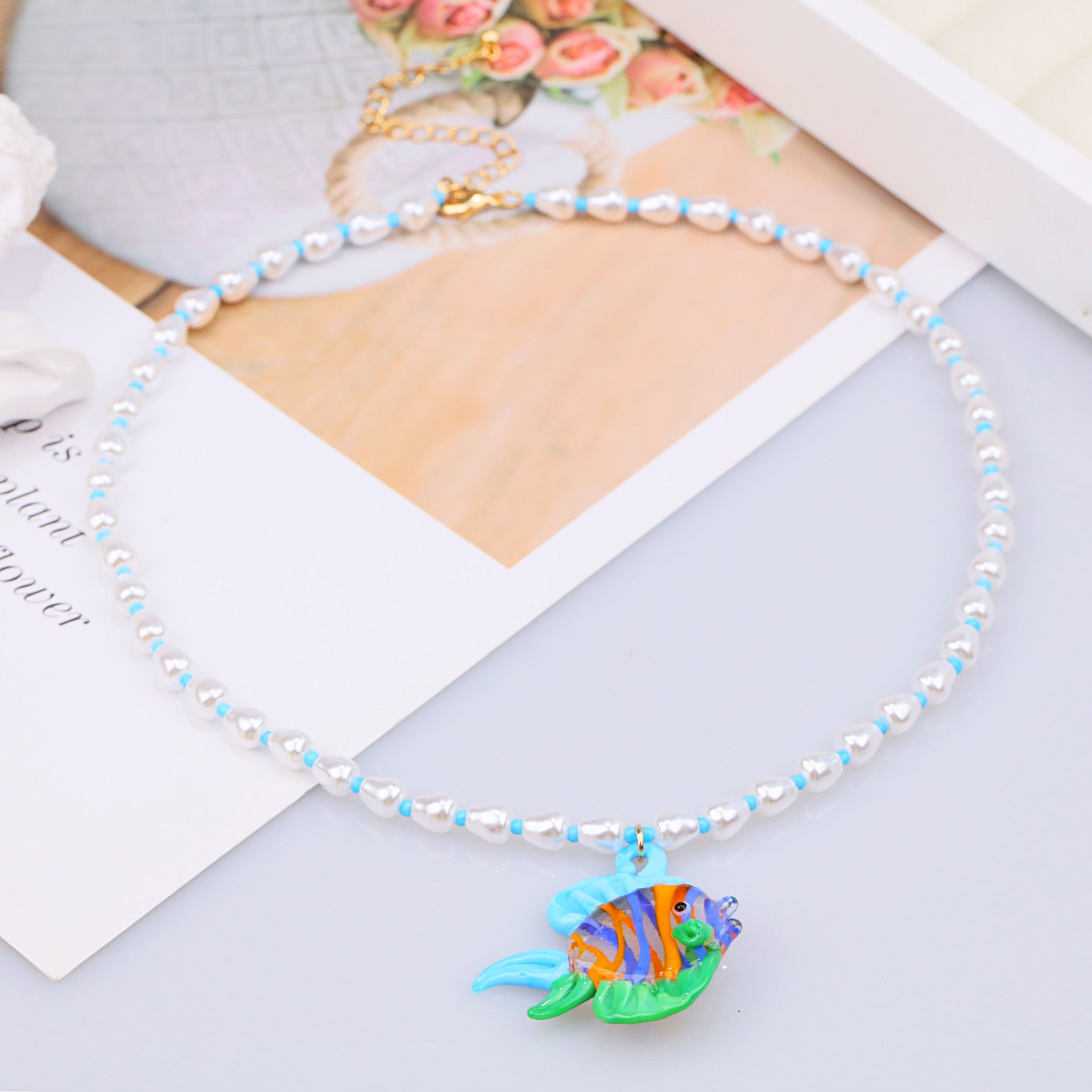 Wholesale  tropical marine fish pearl necklace