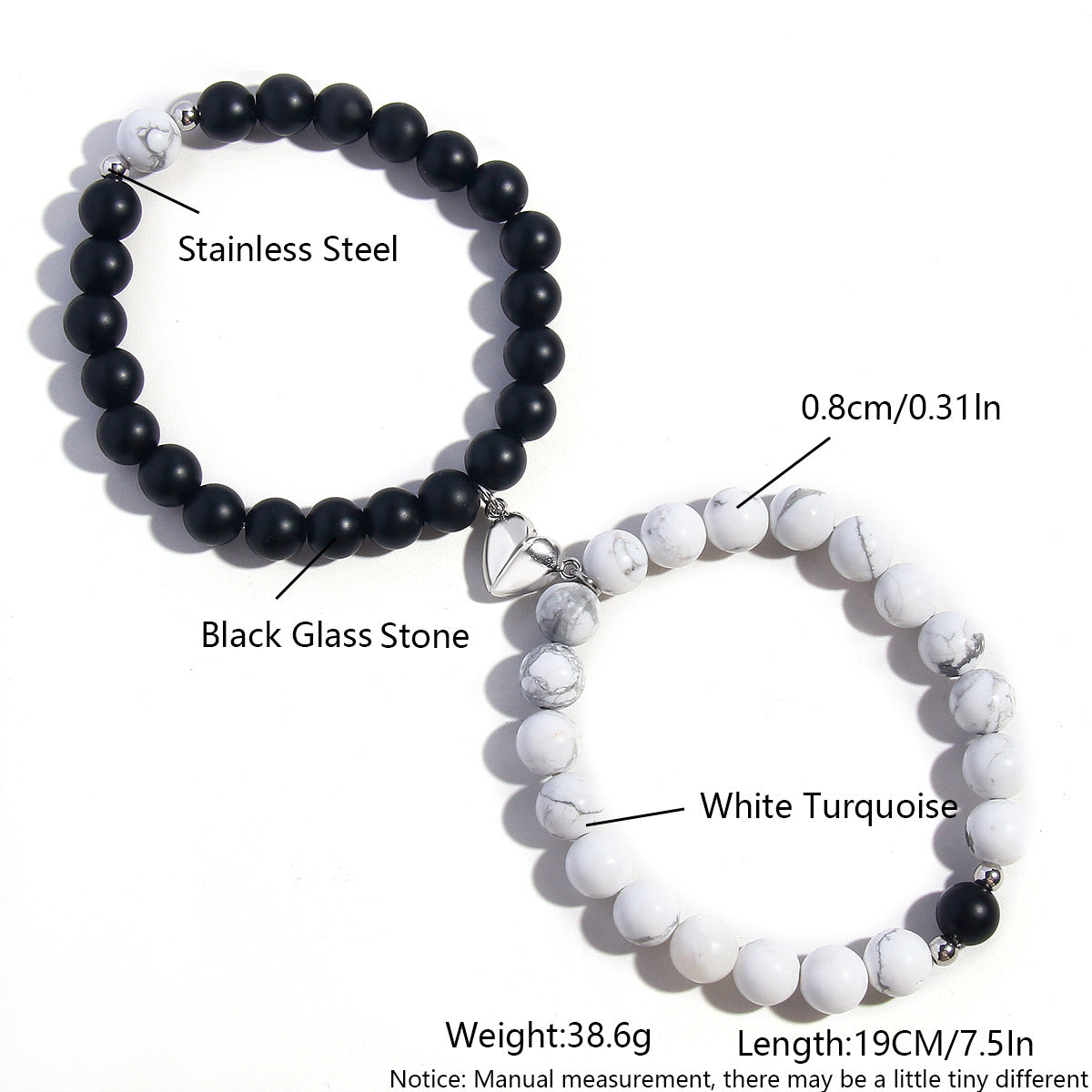 Wholesale Love Magnet Attraction Agate Natural Stone Bracelet ACC-BT-HongMing007