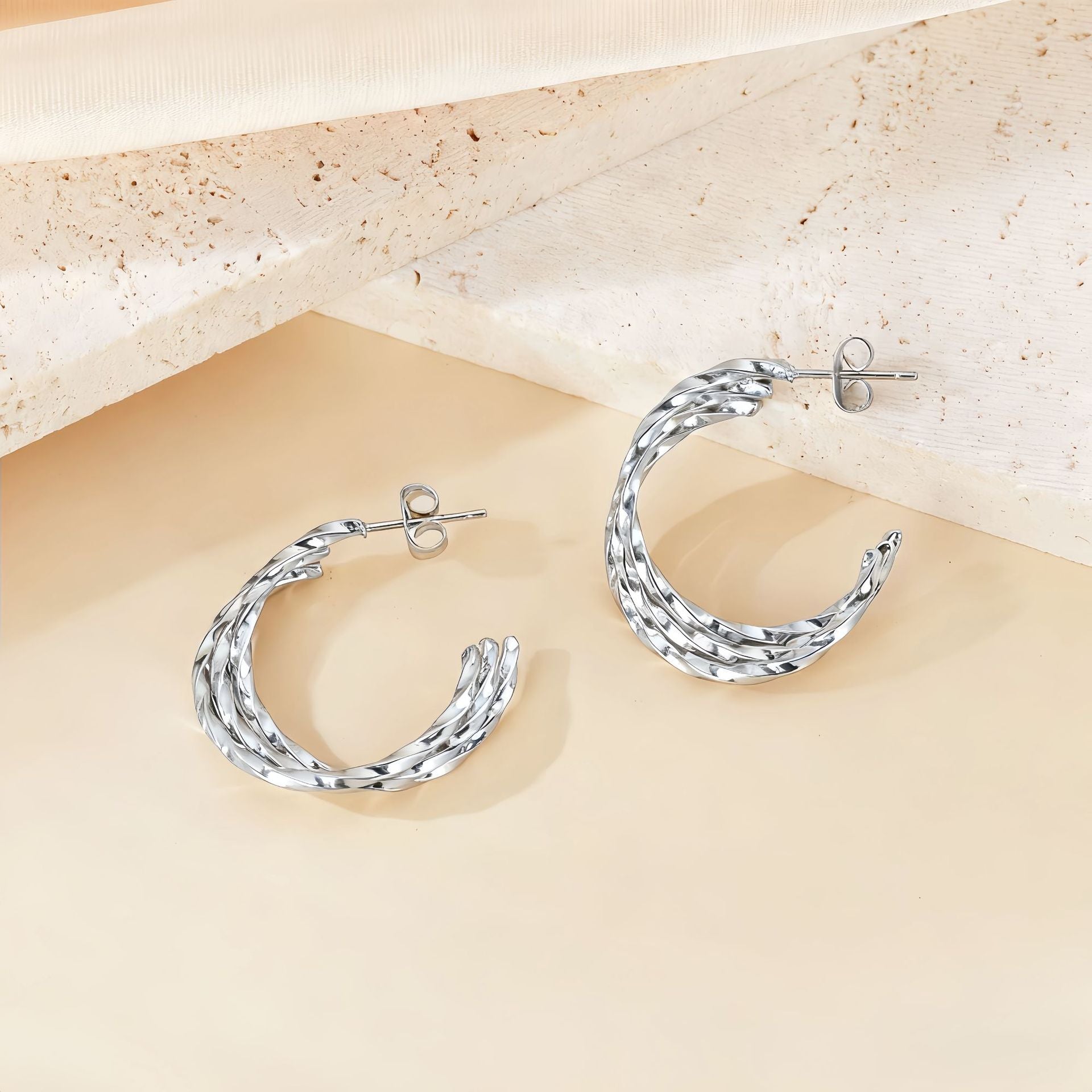 Wholesale Geometric Patchwork  Titanium Steel  Earrings