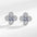 Wholesale S925 Silver Needle 1 karat Micro-inlaid Zircon Four-leaf Clover Earrings