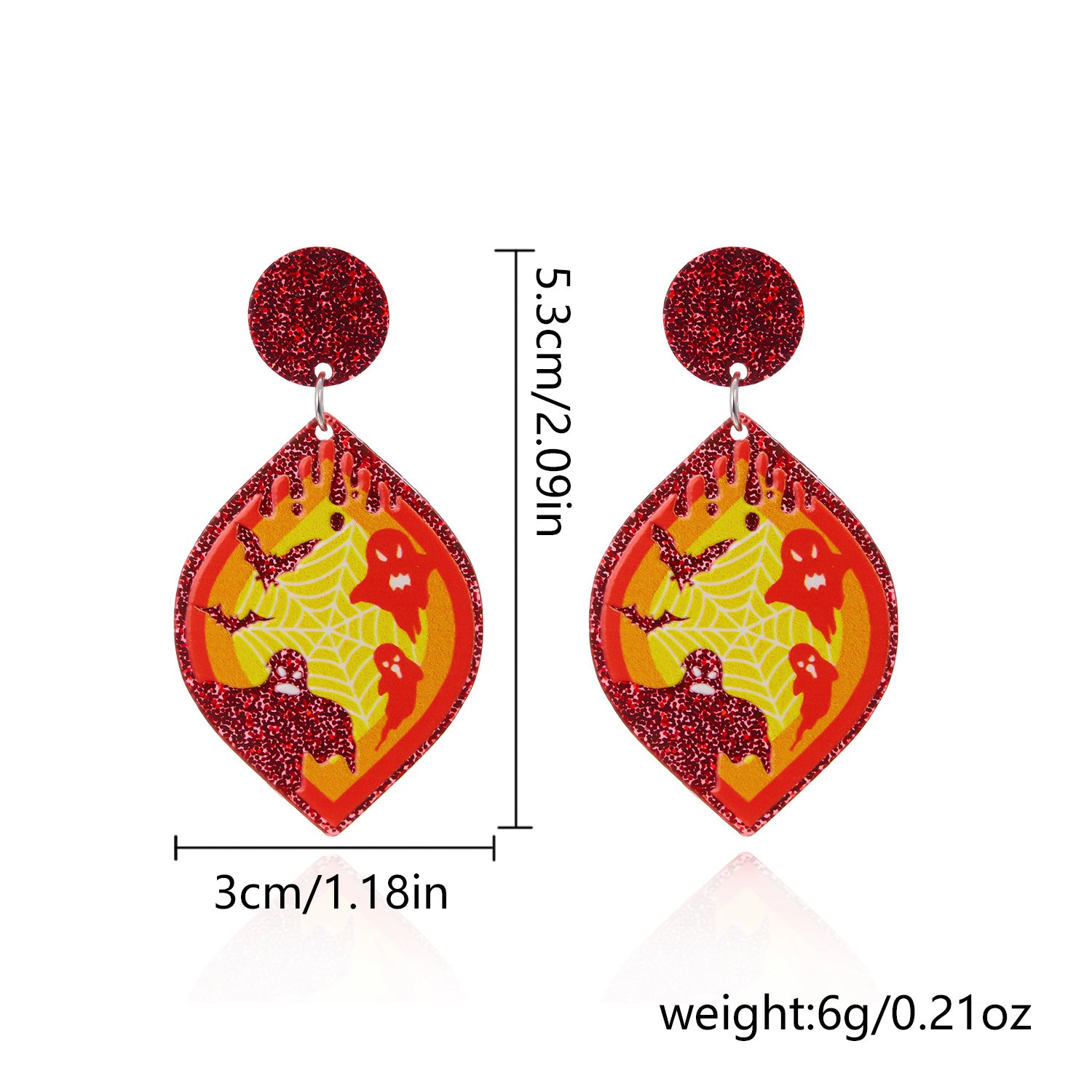 Wholesale Halloween Day Earrings Jewelry Fantasy Ghost Eyes  Acrylic Earrings