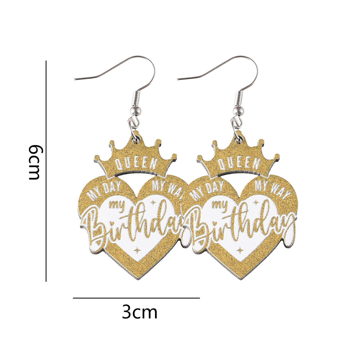 Wholesale Crown Love Pendant Earrings