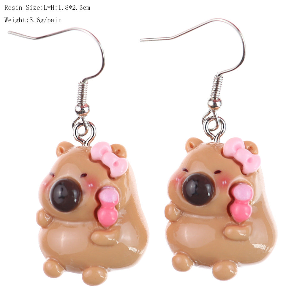 Wholesale  Cute Cartoon Peach Earrings