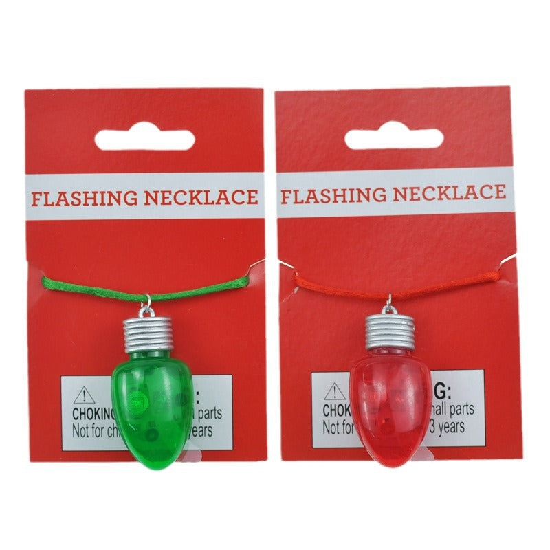 Wholesale 5pcs Christmas LED Snowman Pendant Necklace Dopamine Luminous Necklaces ACC-NE-ChuanSha001