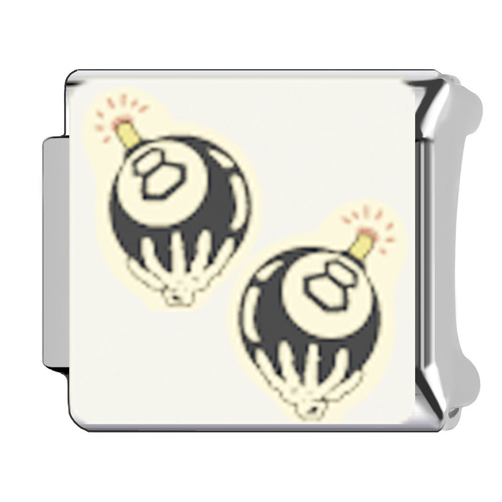 Wholesale Italian Charm Bracelet 9mm DIY Splicing Billiard Ball Stainless Steel Composable Bracelet