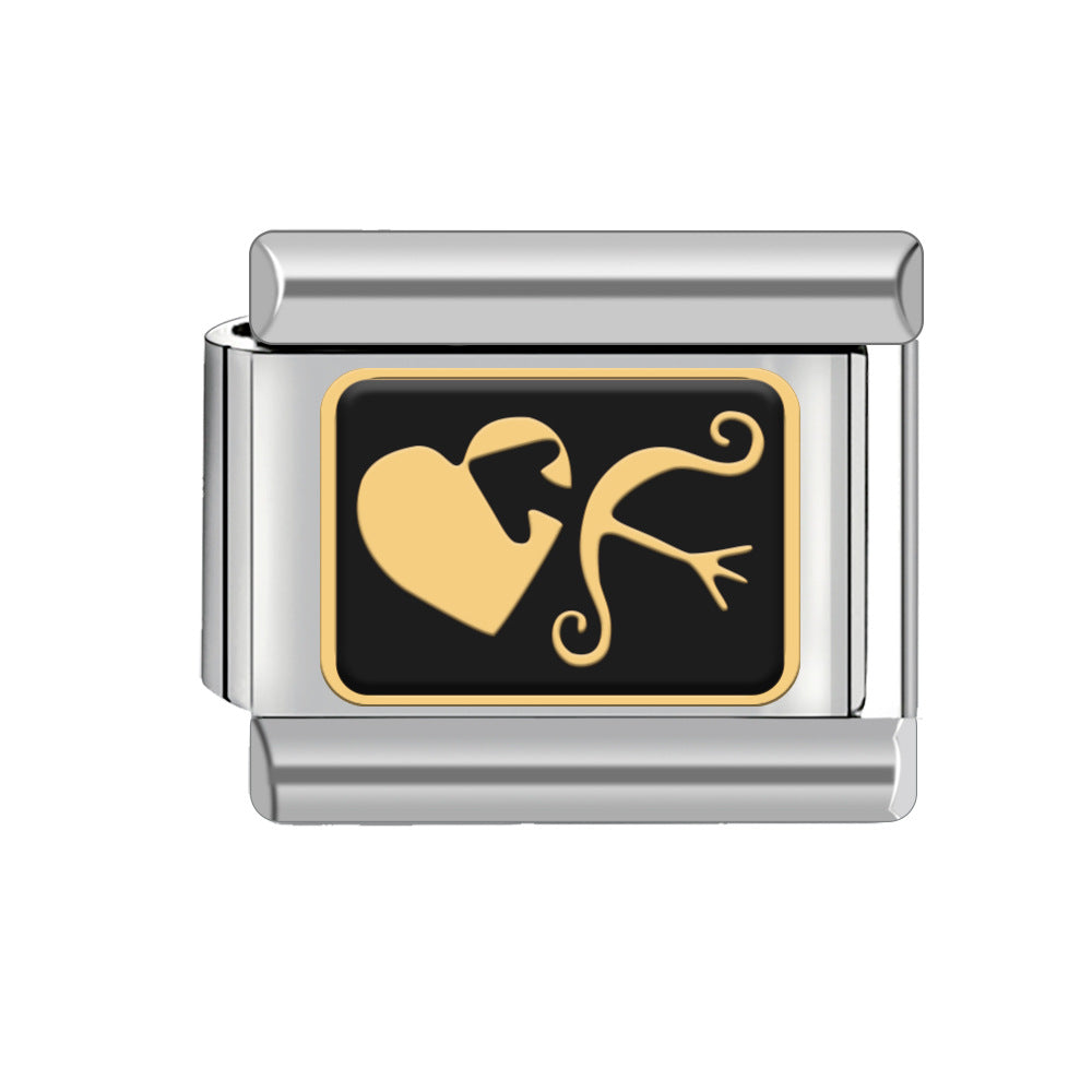 Wholesale Italian Charm Bracelet 9mm DIY Splicing Butterfly Series Stainless Steel Composable Bracelet