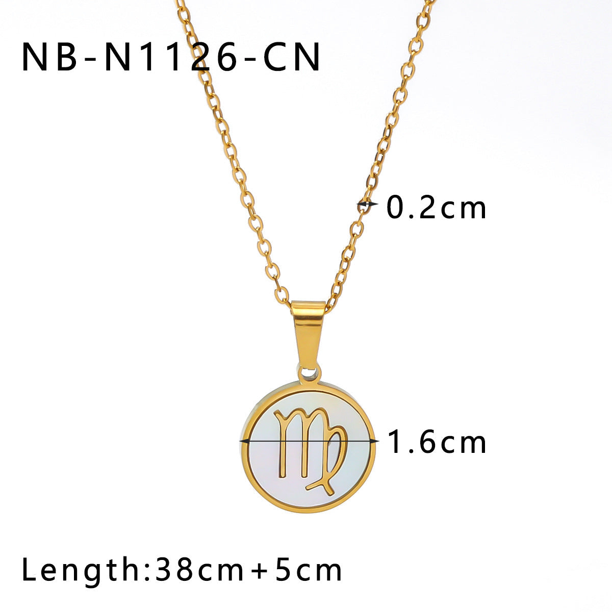 Wholesale stainless steel 18K gold plated twelve zodiac necklace