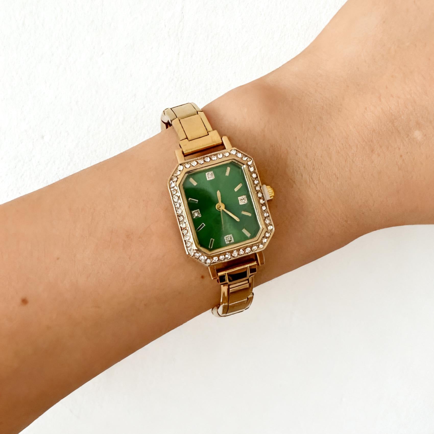 Wholesale square shape diamond-encrusted  DIY watch