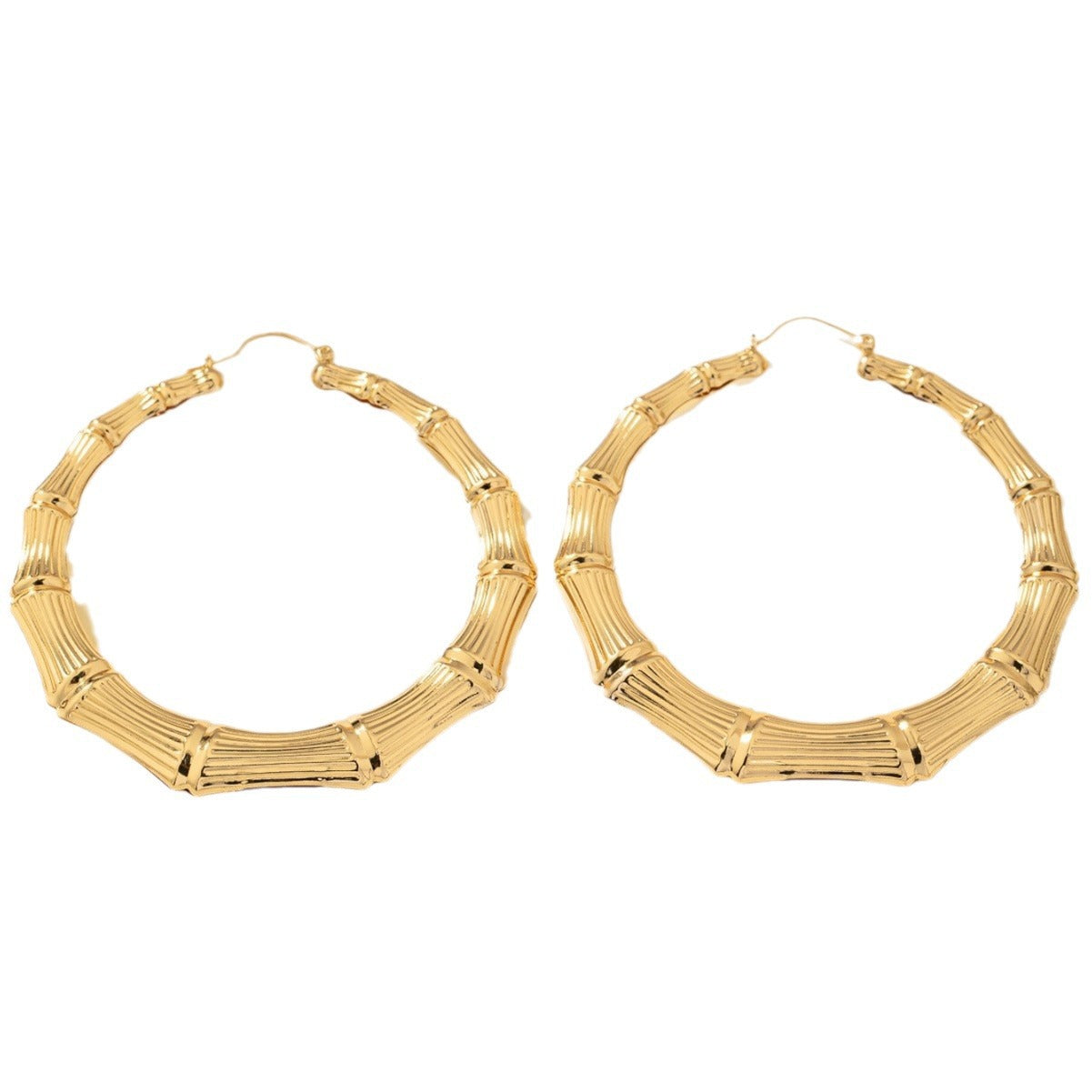 Wholesale personality women's earrings  circle bamboo earrings
