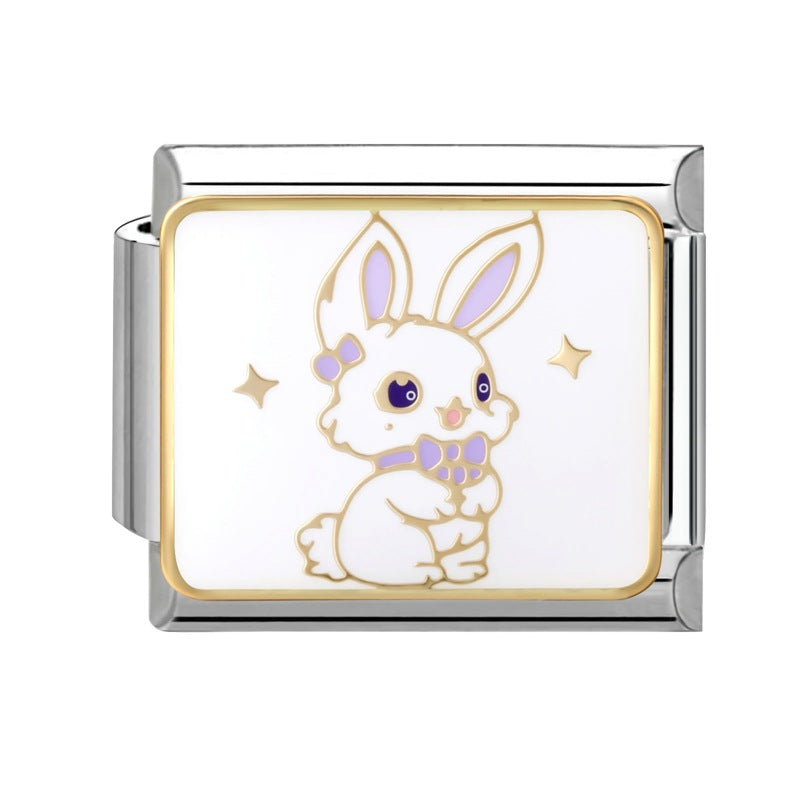 Wholesale Italian Charm Bracelet 9mm DIY Splicing Cute Creative Stainless Steel Composable Bracelet