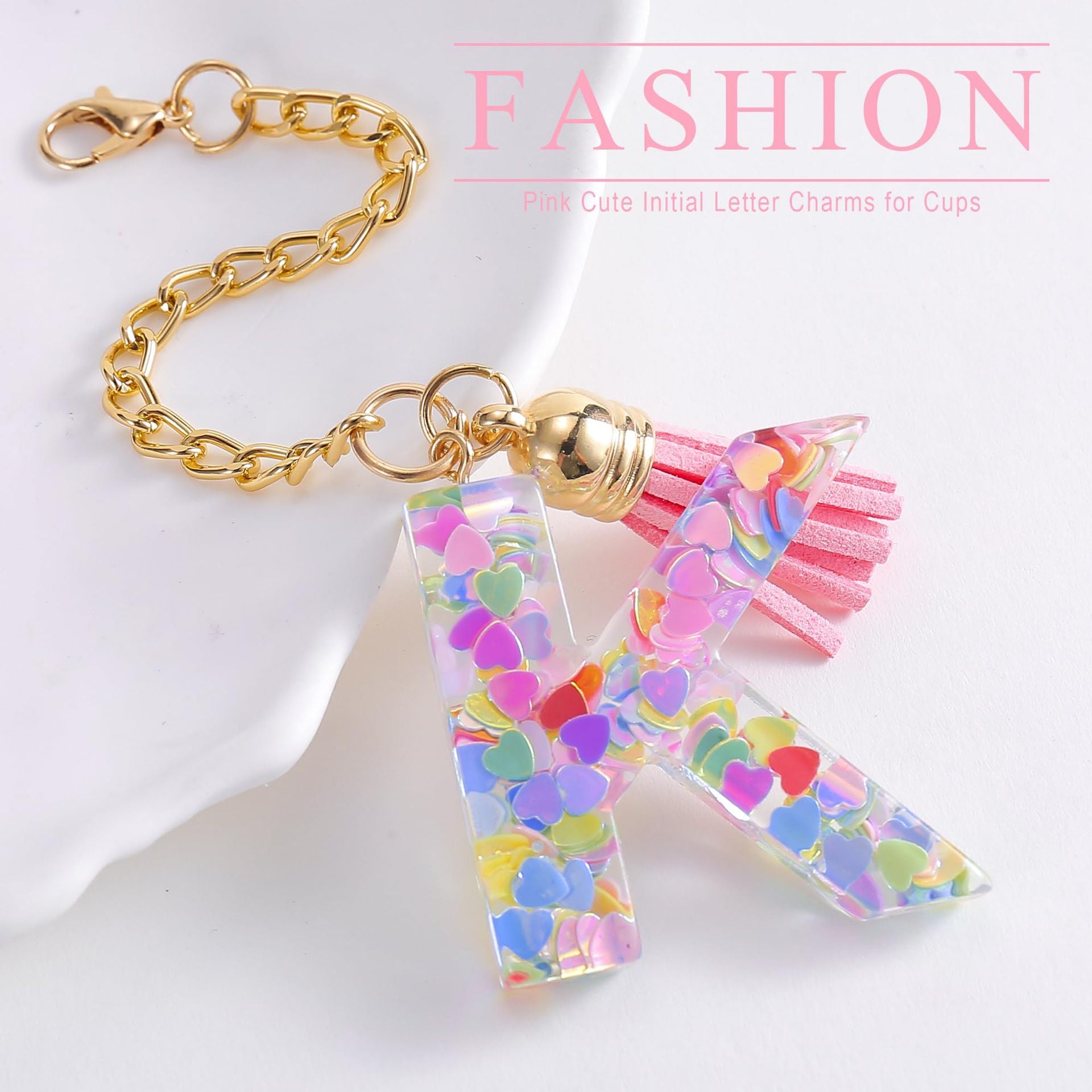 Wholesale Cartoon 26 Letters Resin Hanging Chain Cup Accessories Chain ACC-CA-Jiay001