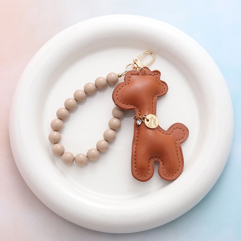 Wholesale Mermaid Beaded Deer Pendant Keychains ACC-KC-GeLian006