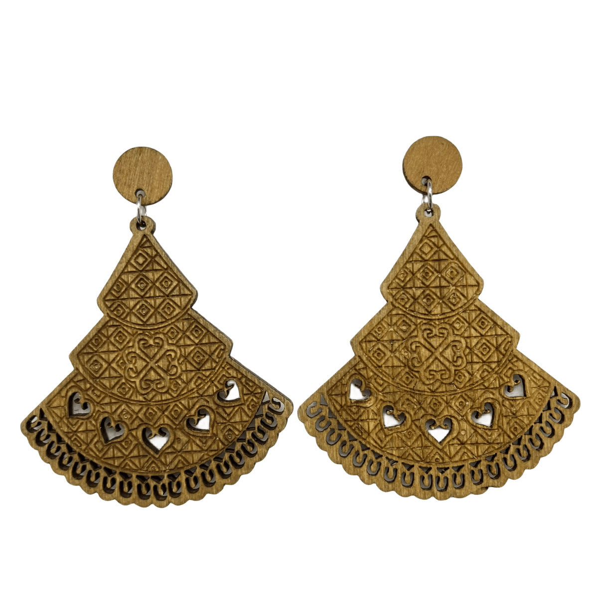 Wholesale Wood Hollow Vintage Earrings ACC-ES-FX068