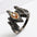 Wholesale  Retro Set Amber Zircon Ring Necklace Earrings Creative Black Gold Irregular Branch Jewelry Set