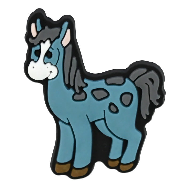 Decorazione casuale all'ingrosso della fibbia della scarpa in gomma morbida in PVC da fattoria da 100 pezzi