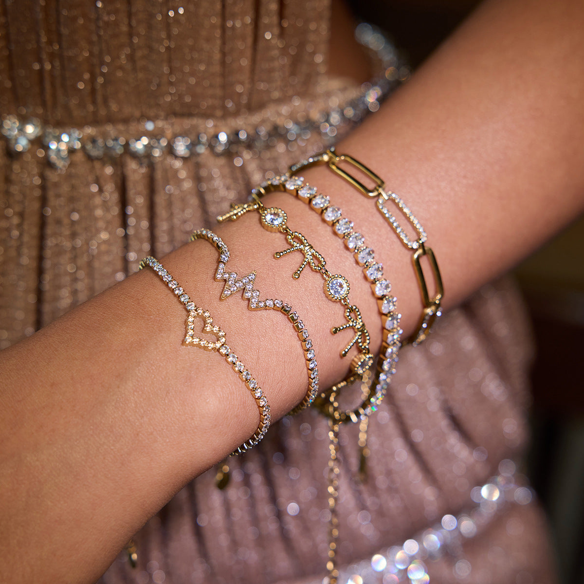 Wholesale  Stainless Steel Zircon Bracelet Jewelry