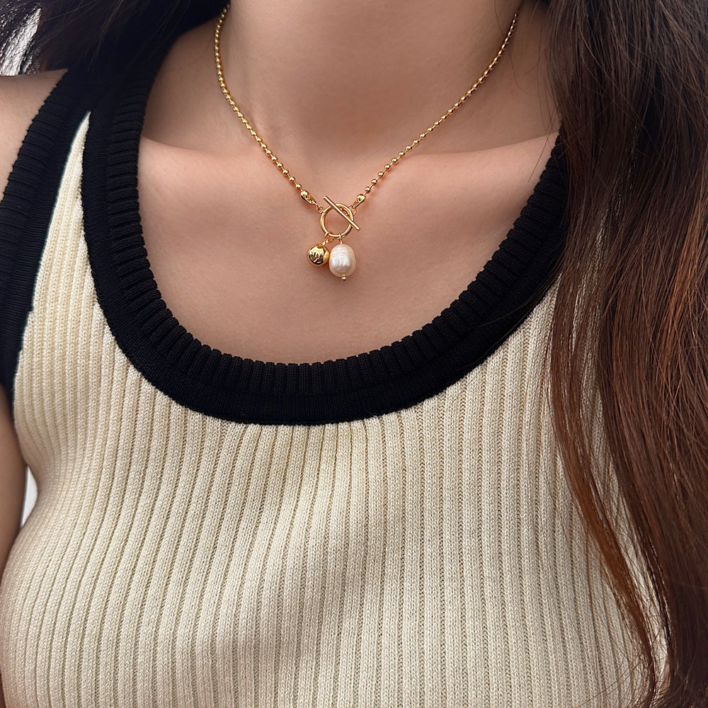 Wholesale  natural freshwater pearl pendant necklace