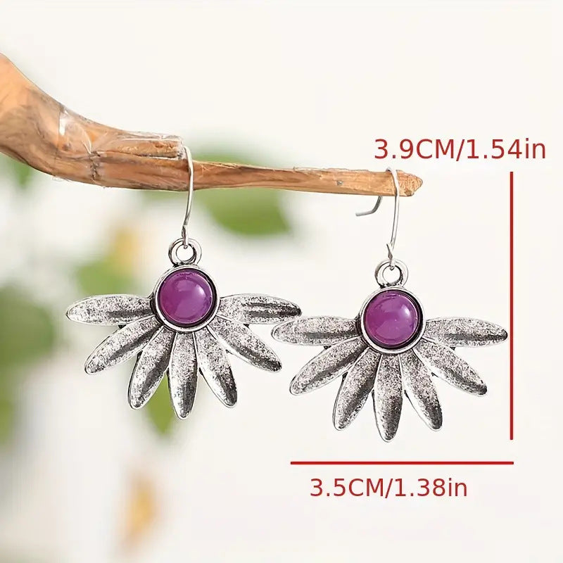 Wholesale Retro Bohemian Plant Flower Alloy Earrings ACC-ES-MingC005
