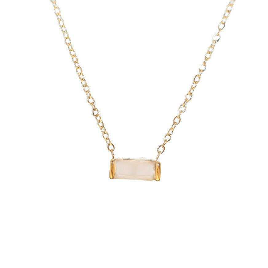 Wholesale Stainless Steel 12 Birthstone Necklace Zircon Necklace