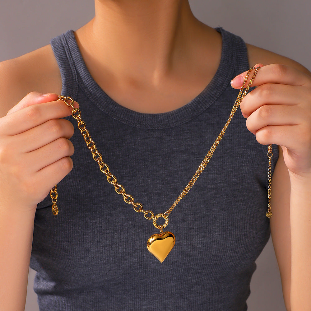 Wholesale  stainless steel plated 18k gold necklace