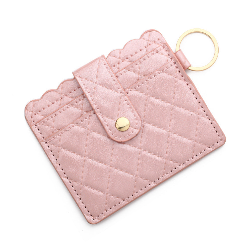 Wholesale Pu LeatherMultiple Card Slots Wristlet Keychain