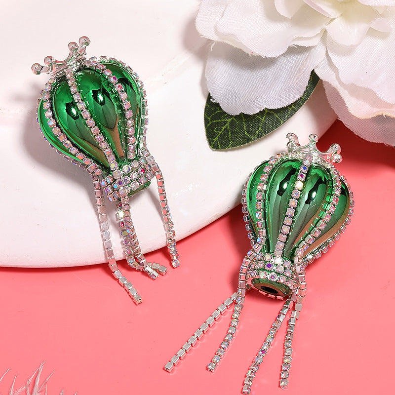 Wholesale 5pcs/pack UV Plated Color Crown Hot Air Balloon DIY Acrylic Beads ACC-BDS-BLG002