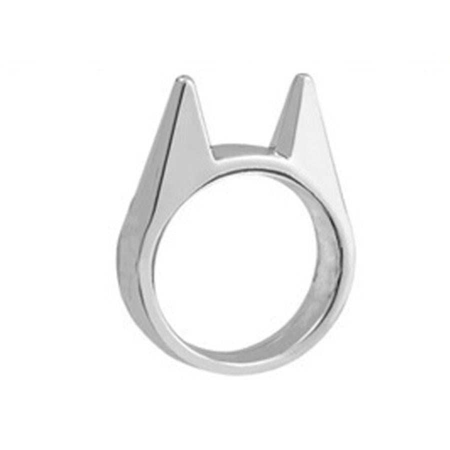 Wholesale Cat Ear Self Defense Ring With Window Breaker Gold Zinc Alloy Fashion Accessory For Women Men Boutique Gift
