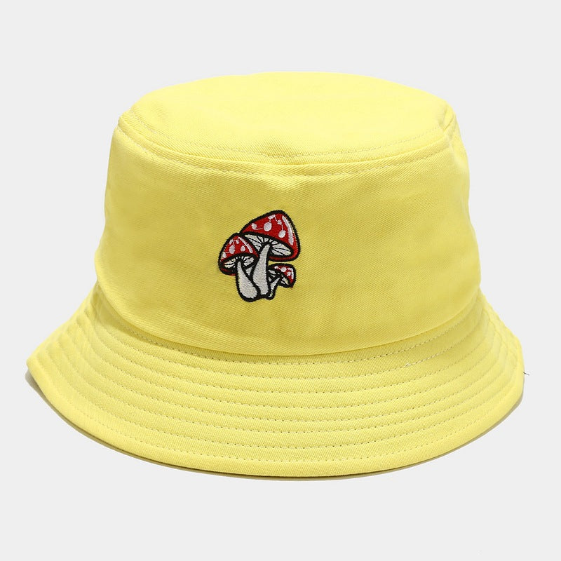 Wholesale cute three mushroom embroidered fisherman hat