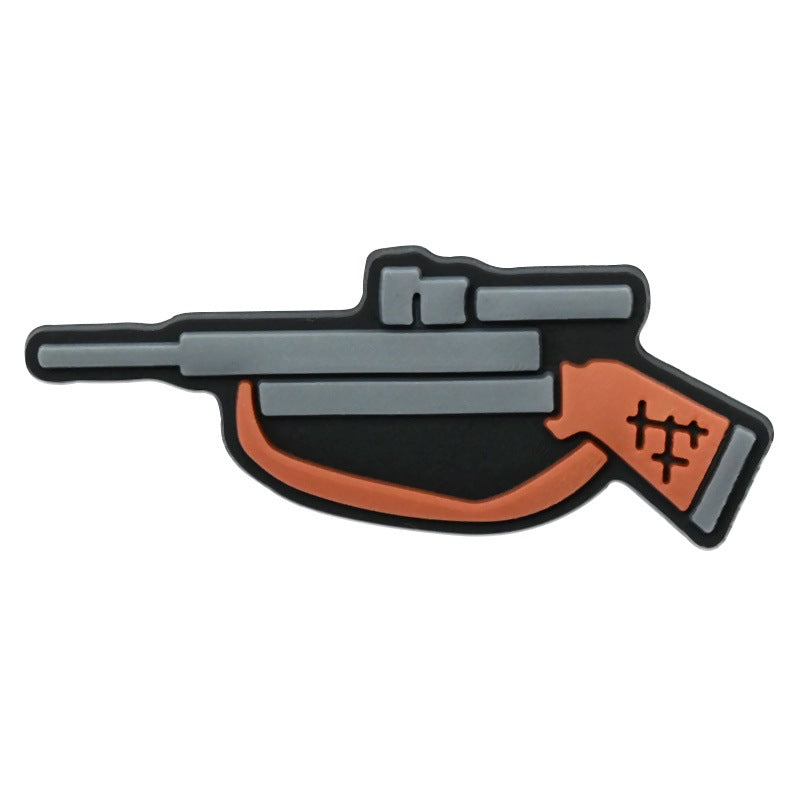 Wholesale Random 100pcs Creative  hunting series   PVC Soft Rubber Shoe Buckle Decoration