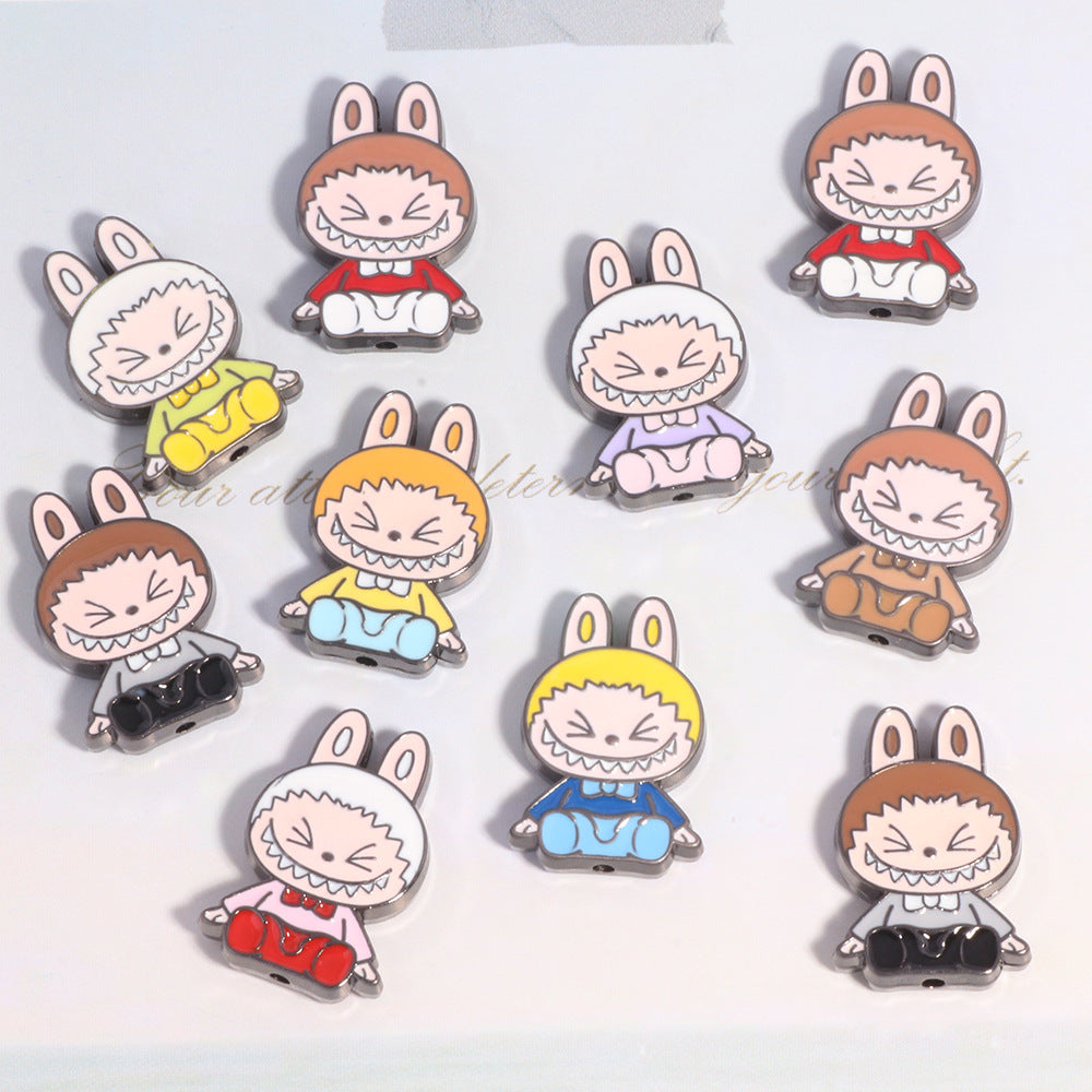 Wholesale 10pcs Alloy Cute Cartoon Beads DIY Bead Accessories