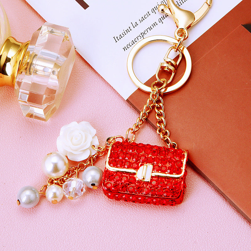 Wholesale Pearl Diamond Zinc Alloy Keychains ACC-KC-RuiYuan002
