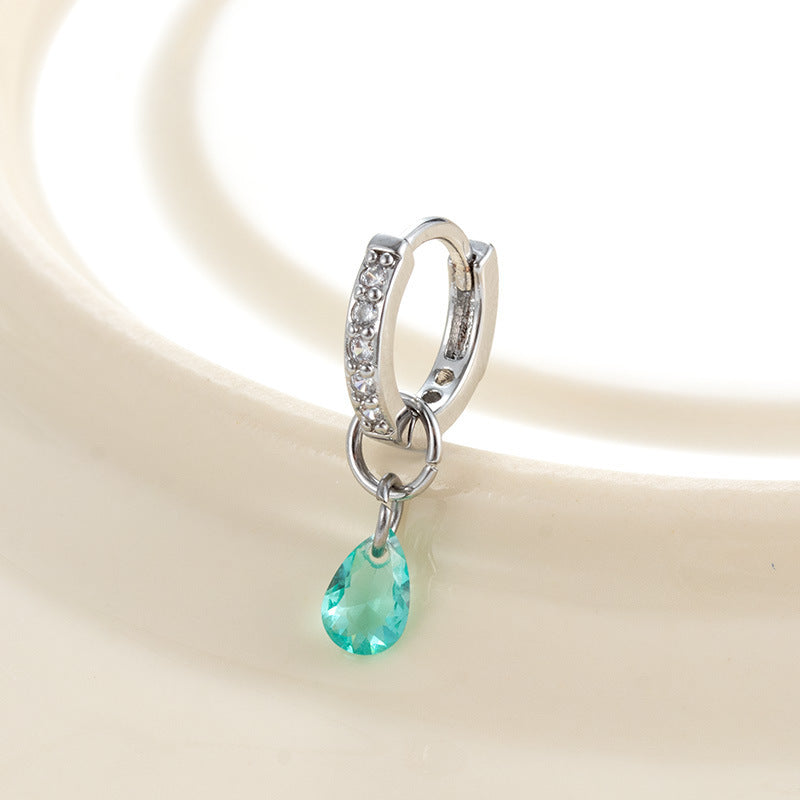 Wholesale Single Diamond Earrings Zircon Pendant Earrings ACC-ES-HengSen002