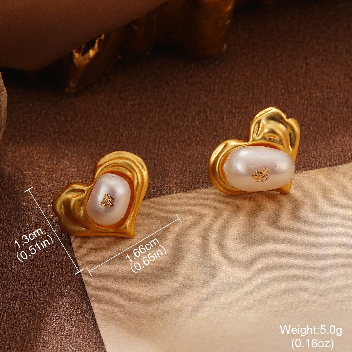 Wholesale Retro  Pearl Heart Earrings Silver Tassel Ring Leaf Splicing Necklace