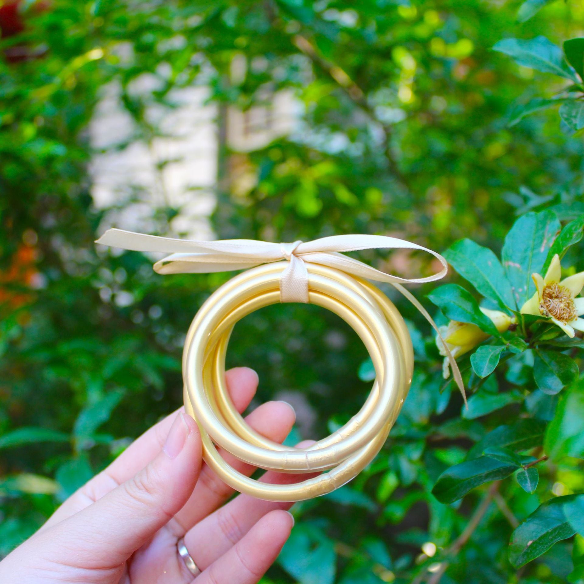 Wholesale Gold Foil Plastic Bracelet Silicone Gold Powder Jelly Bangles ACC-BT-YTian003