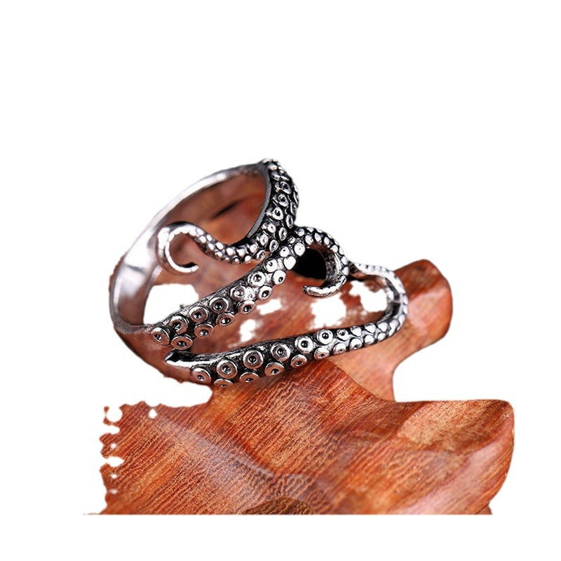 Wholesale personalized punk octopus ring evil fun ring
