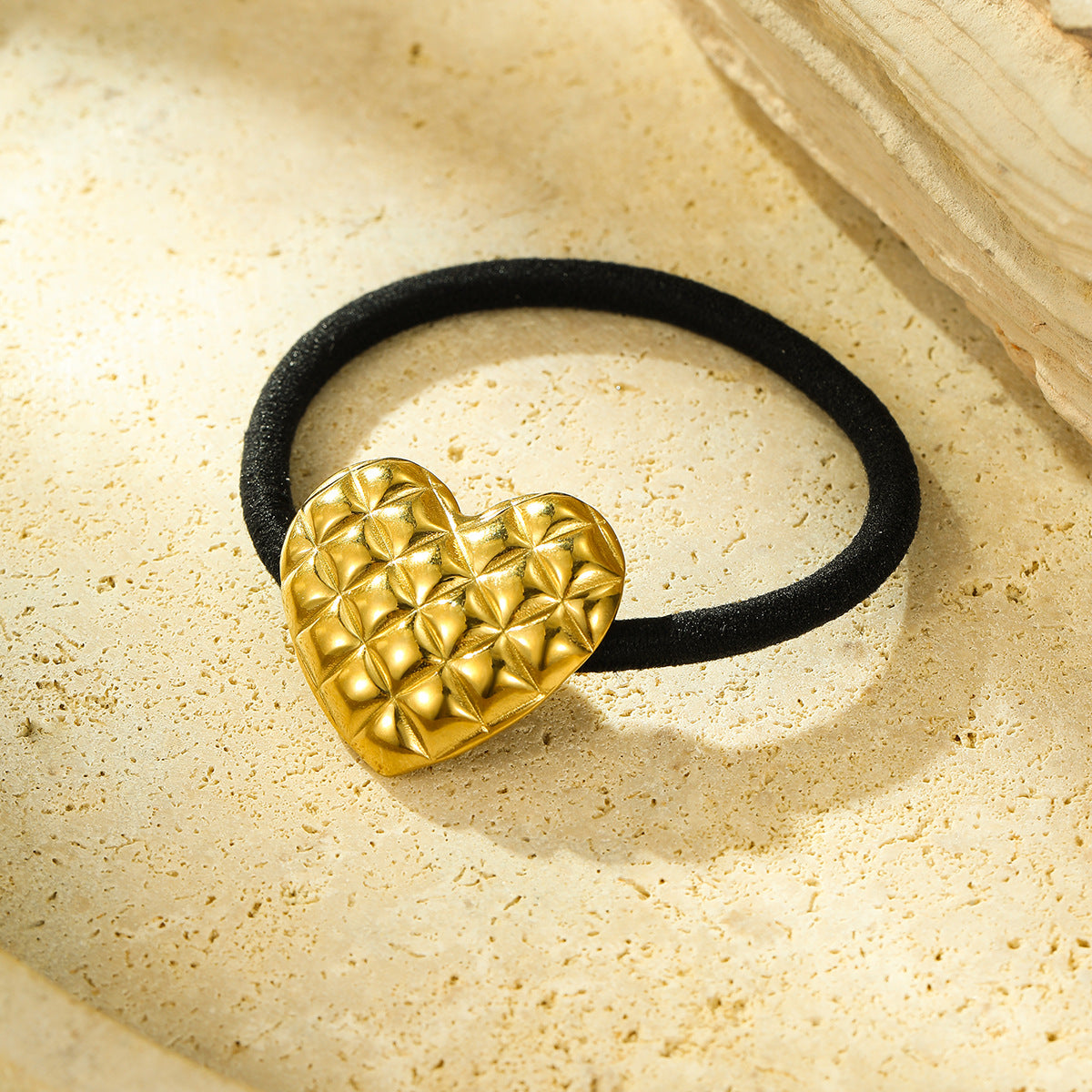 Wholesale  titanium steel love irregular round sunflower hair scrunchies