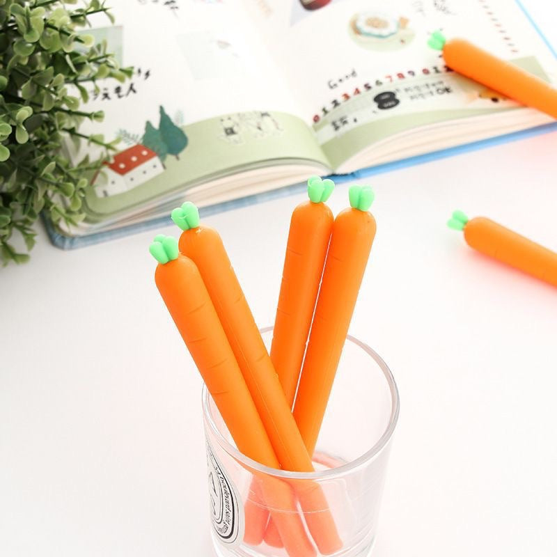 Wholesale Cute Cartoon Simulation Radish Gel Pen Value Student Stationery  Pen Black
