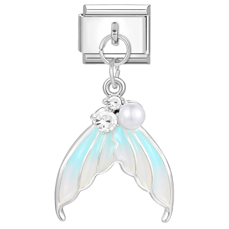 Wholesale Italian Charm Bracelet 9mm DIY creative steel color dream pendant  Creative Stainless Steel Composable Bracelet