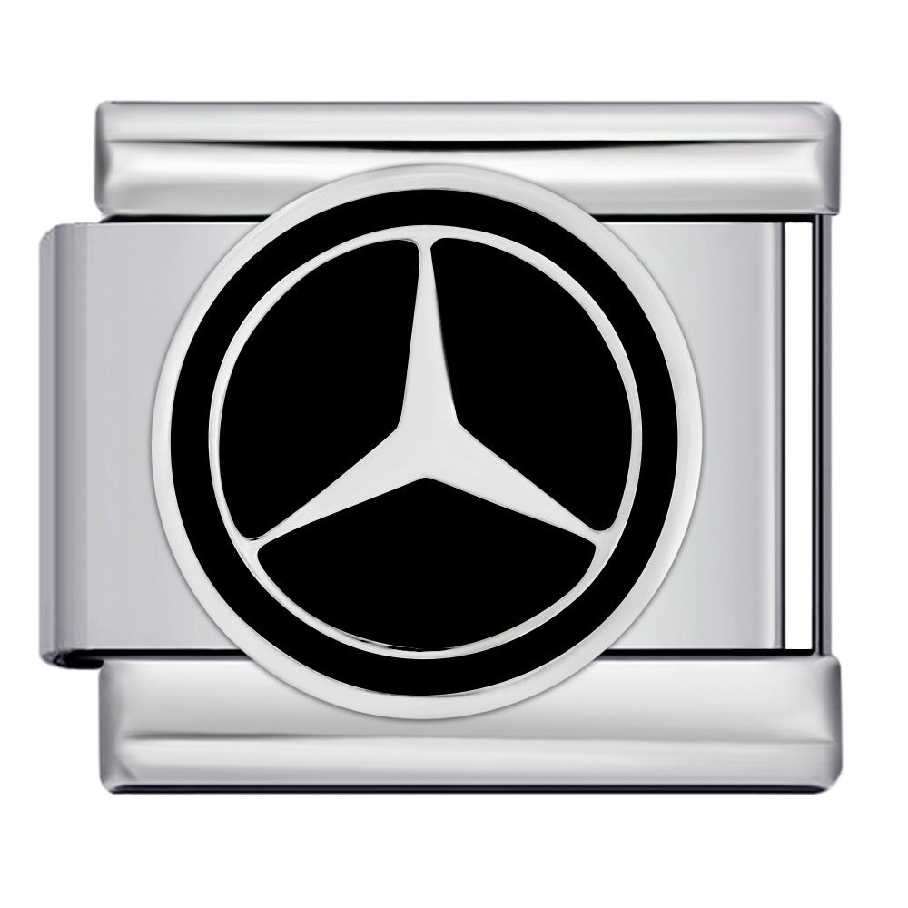 Wholesale Italian Charm Bracelet 9mm DIY Car Logo Series   Creative Stainless Steel Composable Bracelet