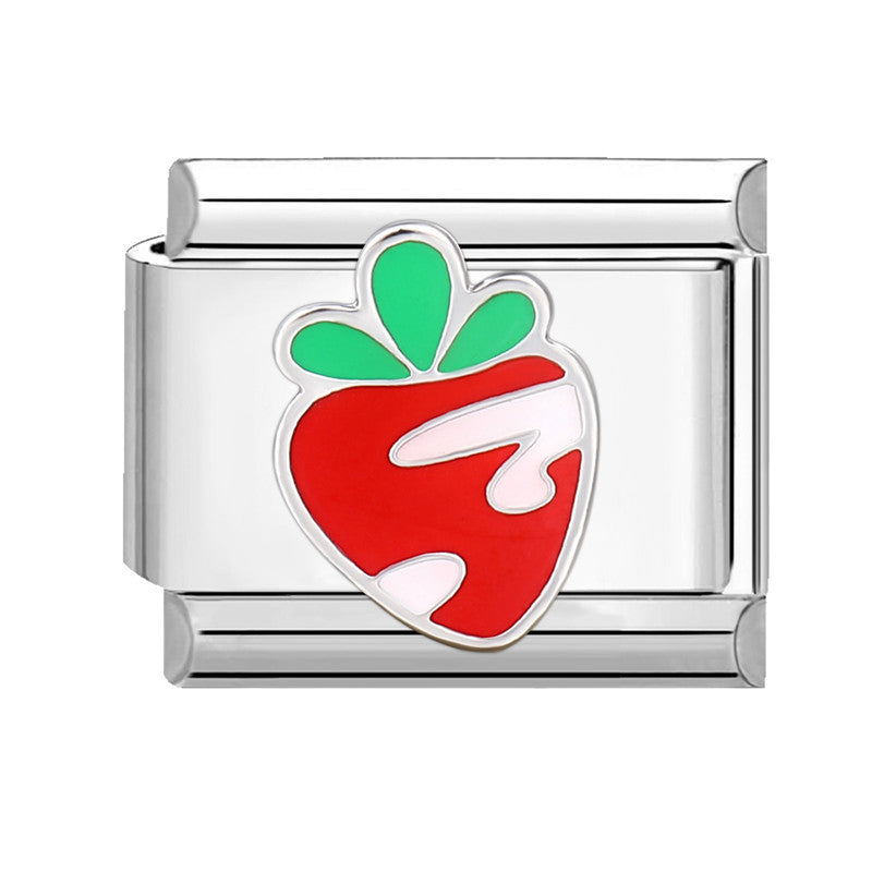 Wholesale Italian Charm Bracelet 9mm DIY Splicing Red Series Titanium Steel Composable Bracelet