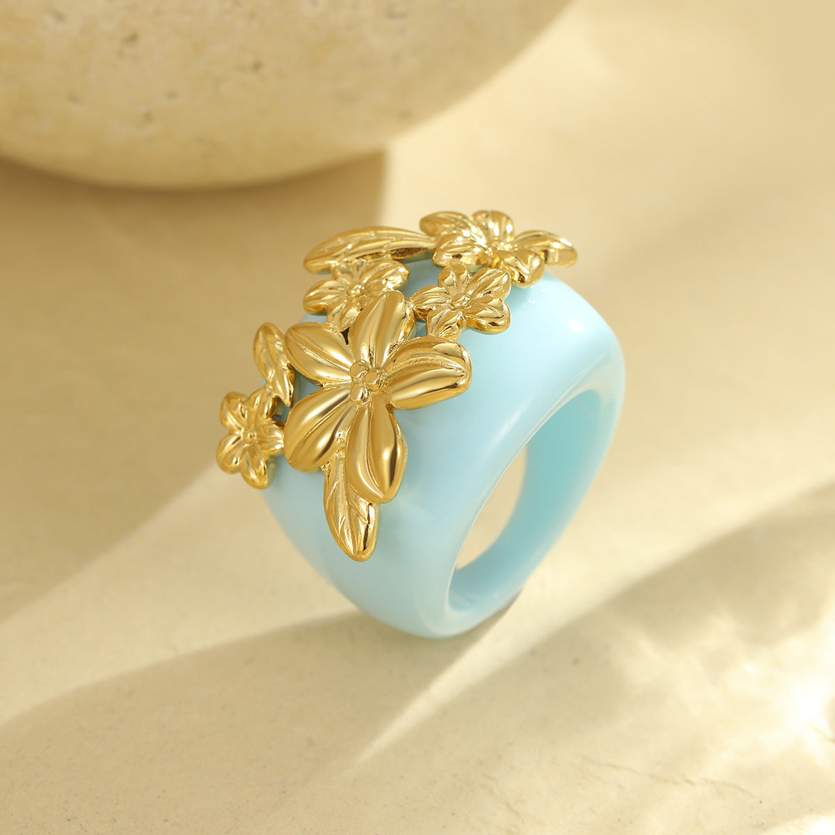 Wholesale  Stainless steel Flower Design Ring