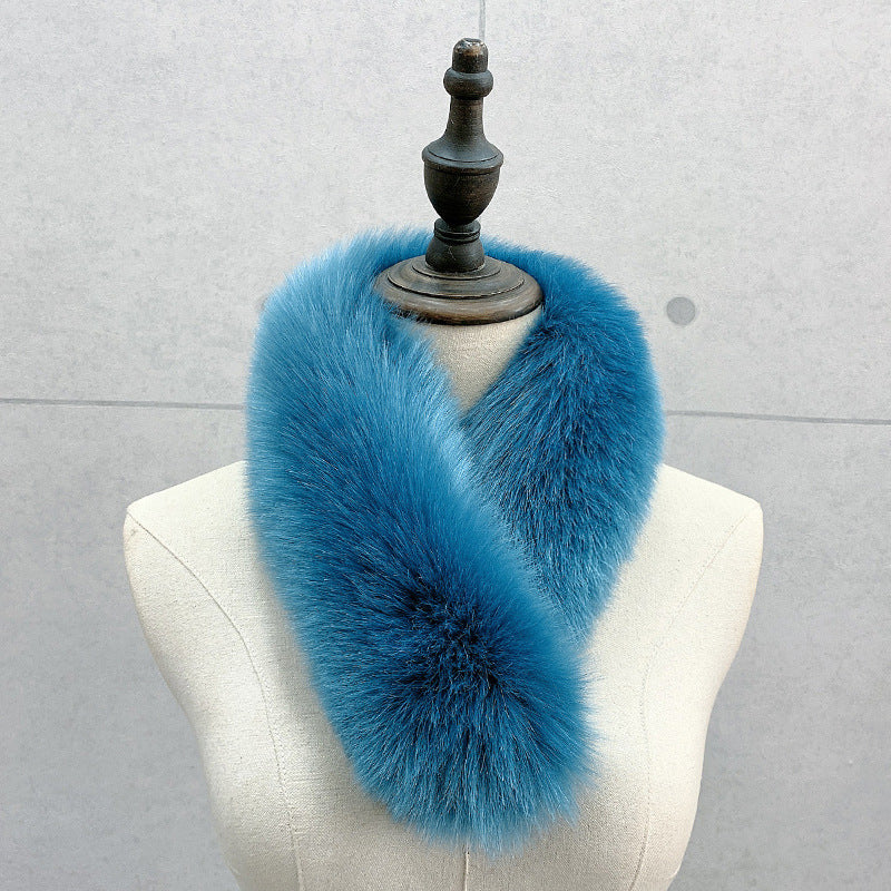 Wholesale solid color fox fur scarf