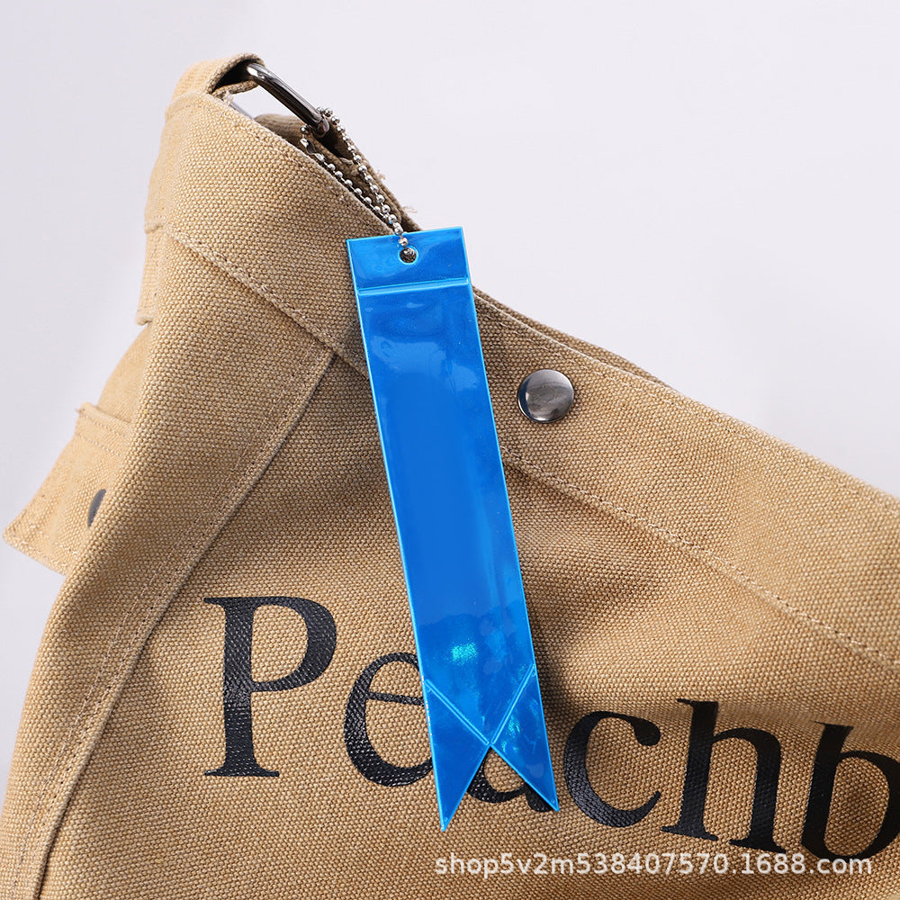 Wholesale Multicolor PVC long pendant reflective pendant keychain