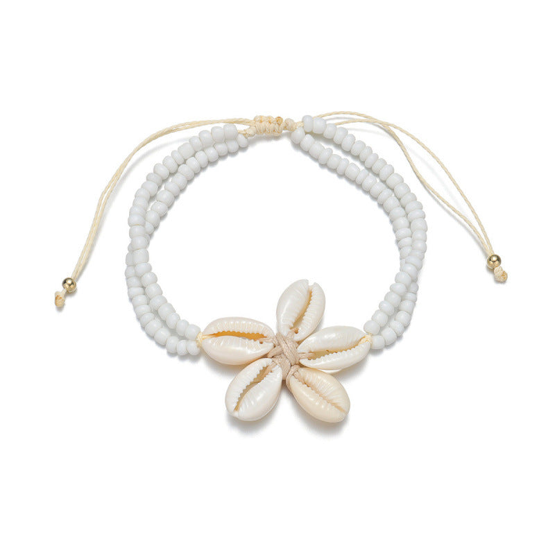 Wholesale Bohemian holiday style natural shell anklet