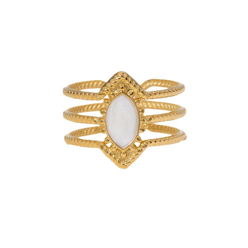 Wholesale Stainless Steel Rings Open 18K Gold Plated Rings ACC-RS-Manguo004