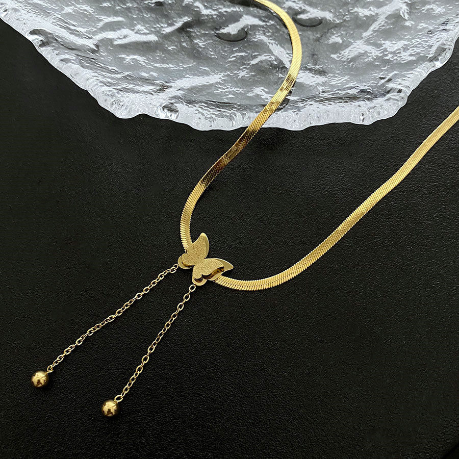 Wholesale Titanium Steel Necklace Rose Necklace ACC-NE-Yuxi016