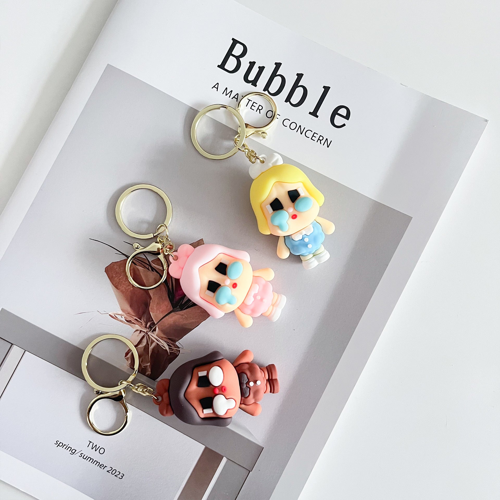 Wholesale Cute Soft Glue Cartoon Doll Car Keychain  ACCVIP