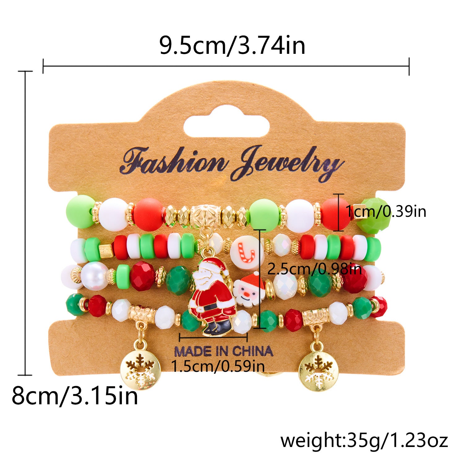 Wholesale  Christmas Element Bracelet suit Letter Beaded Soft Ceramic Snowman  Bracelet Set