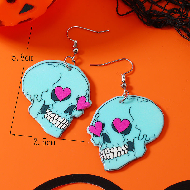 Wholesale Halloween Dark Funny Skull Earrings ACC-ES-Haoc009