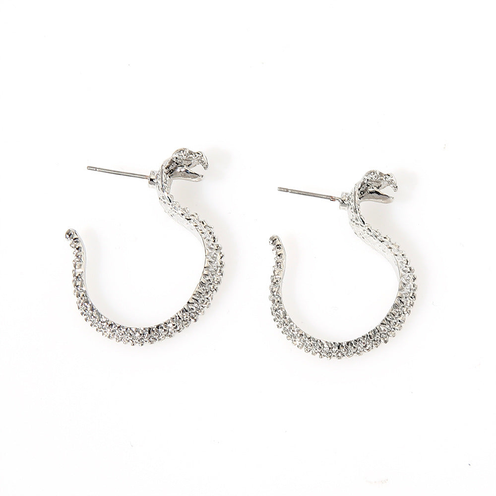 Wholesale geometric earrings simple linear snake earrings